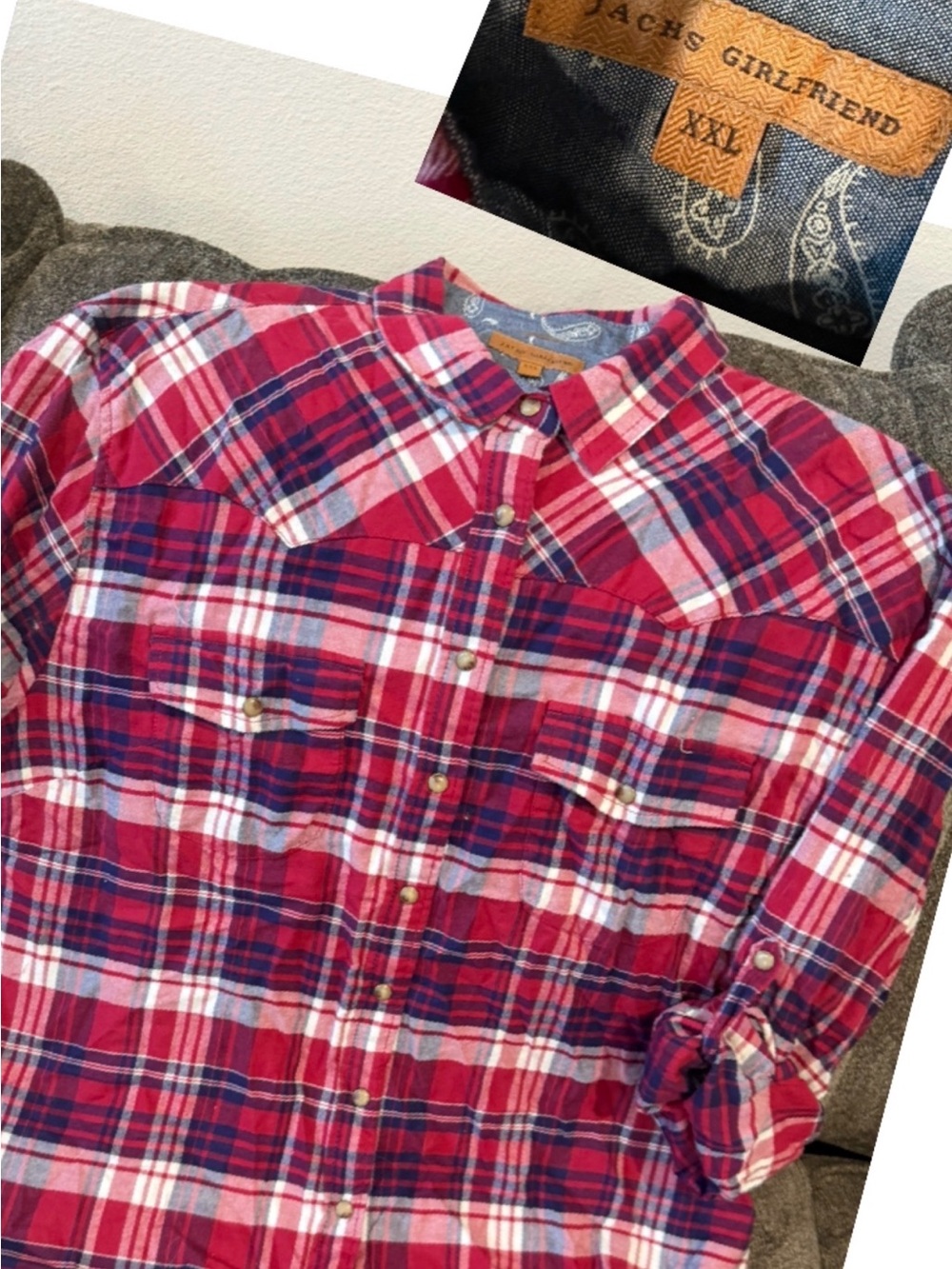 Plaid Button-Up Shirt
